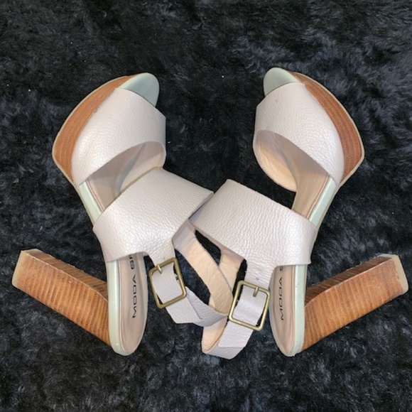 MODA SPANA "Dani" Peep-Toe Platform Block Heels - Picture 3 of 7